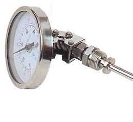 Bimetallic thermometer heat type